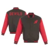 New Jersey Devils Brown Varsity Jacket 4