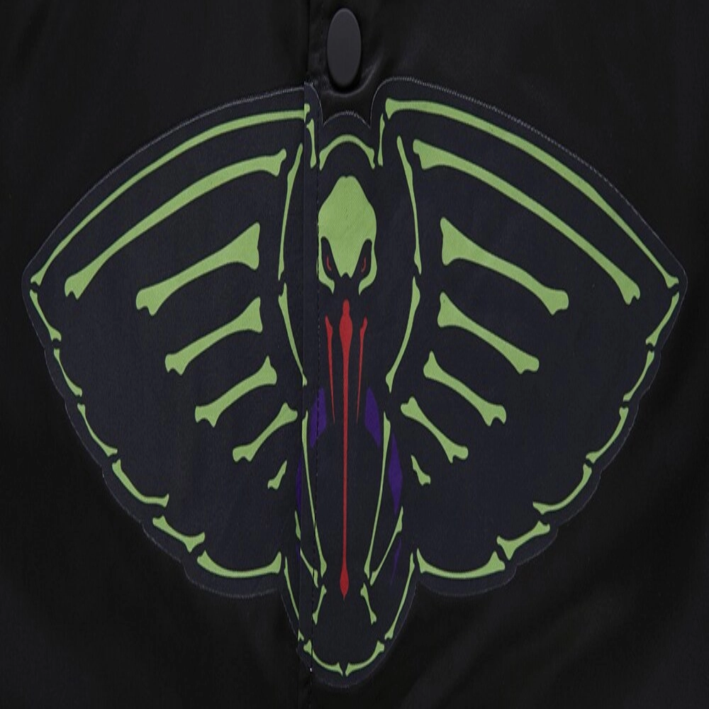 New Orleans Pelicans City Edition Black Satin Varsity Jacket 3