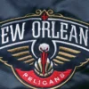 New Orleans Pelicans Enforcer Full-Snap Navy and Red Satin Varsity Jacket 2