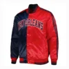 New Orleans Pelicans Fast Break Navy Blue and Red Jacket