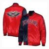 New Orleans Pelicans Fast Break Navy Blue and Red Jacket 2