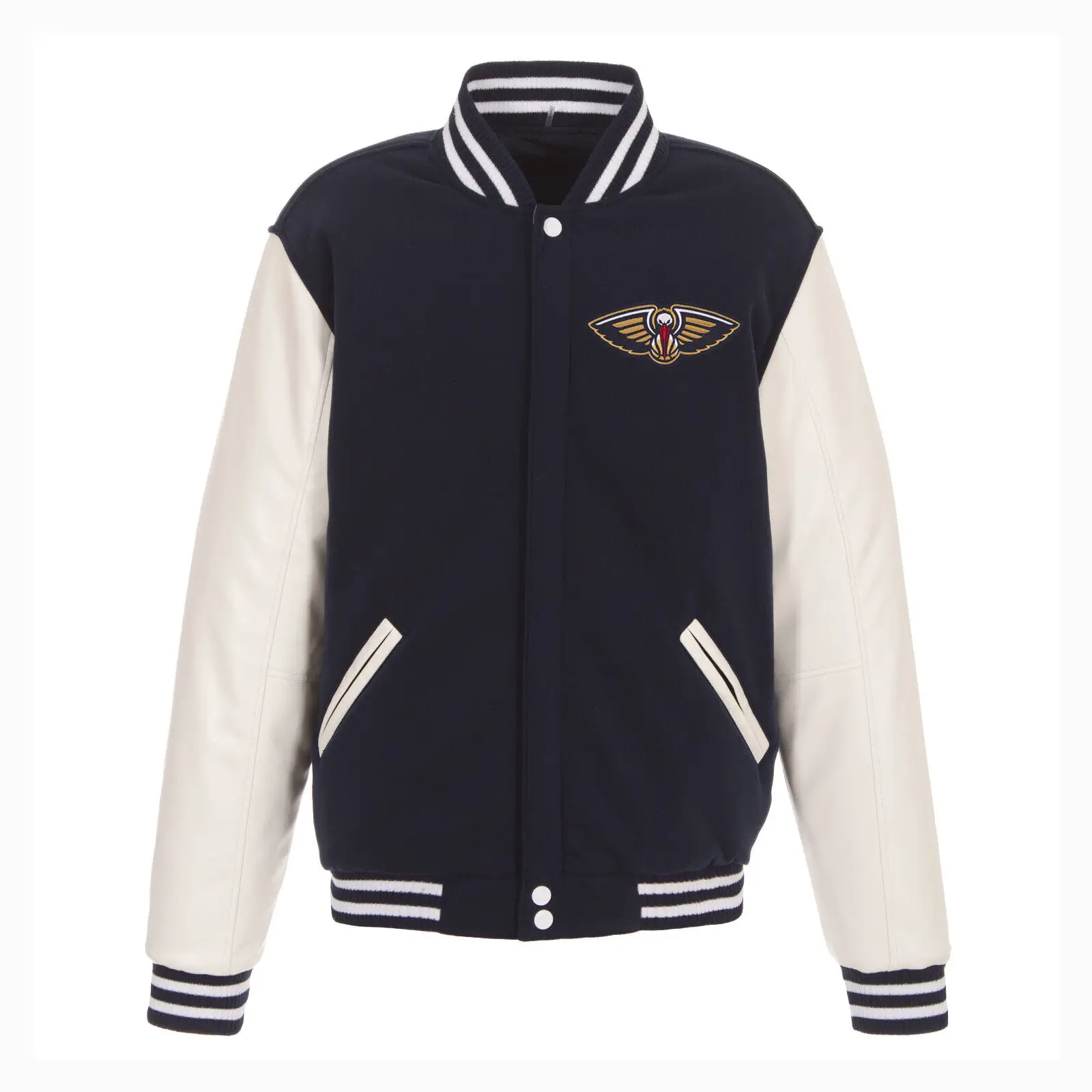 New Orleans Pelicans Navy Blue Two Tone Jacket