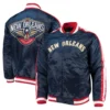 New Orleans Pelicans The Offensive Navy Satin Varsity Jacket 2