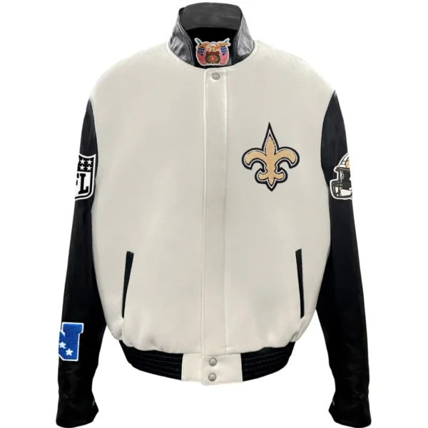 New Orleans Saints Jeff Hamilton Varsity Jacket With logo