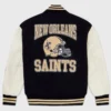 New Orleans Saints OVO Wool and Leather Varsity Jacket 1
