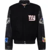 New York Giants Jeff Hamilton Black Varsity Jacket