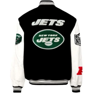 New York Jets Jeff Hamilton Classic Rib Black Jacket 1