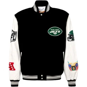 New York Jets Jeff Hamilton Classic Rib Black Jacket
