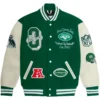 New York Jets OVO Wool and Leather Full-Snap Varsity Jacket