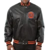 New York Knicks Black Full Leather Varsity Jacket