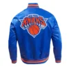 New York Knicks Blue Retro Classic Varsity Jacket 1