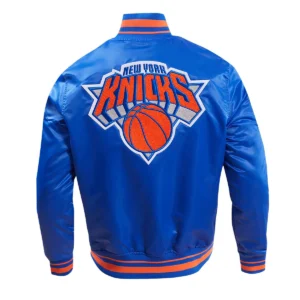 New York Knicks Blue Retro Classic Varsity Jacket 1