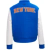 New York Knicks Classic Blue Varsity Jacket 1