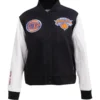 New York Knicks Classic Wool Varsity Black Jacket