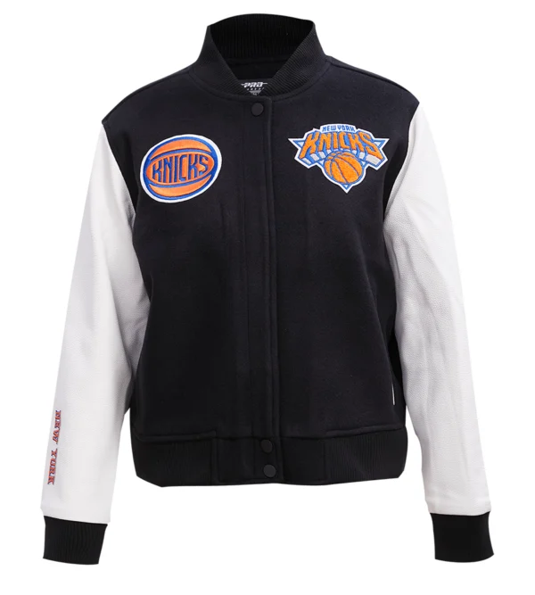 New York Knicks Classic Wool Varsity Black Jacket