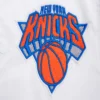 New York Knicks Mashup White Satin Varsity Jacket 4
