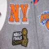 New York Knicks Mashup Wool Varsity Grey Jacket 4