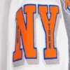 New York Knicks Mashup Wool Varsity Grey Jacket 7