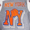 New York Knicks Mashup Wool Varsity Grey Jacket 9