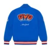 New York Knicks OVO X Blue Wool Varsity Jacket 1