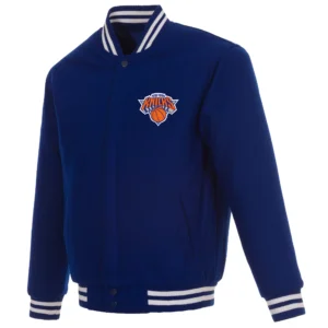 New York Knicks One Color Varsity Blue Jacket
