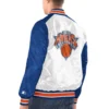 New York Knicks Renegade White Varsity Jacket 1