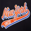 New York Knicks Script Tail Black Wool and Leather Varsity Jacket 6