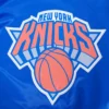 New York Knicks Script Tail Blue Varsity Jacket 6