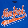 New York Knicks Script Tail Blue Wool Varsity Jacket 5