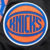 New York Knicks Script Tail Ribbed Knitted Black Varsity Jacket 5