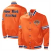 New York Knicks Slider Orange Varsity Jacket 3