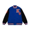 New York Knicks Team Legacy Varsity Satin Blue Jacket