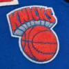 New York Knicks Team Legacy Varsity Satin Blue Jacket 3
