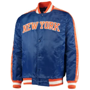 New York Knicks The Offensive Blue Varsity Jacket 4