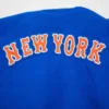 New York Mets Classic Logo Wool & Leather Varsity Jacket 5