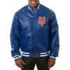 New York Mets Full Blue Full Leather Varsity Jacket