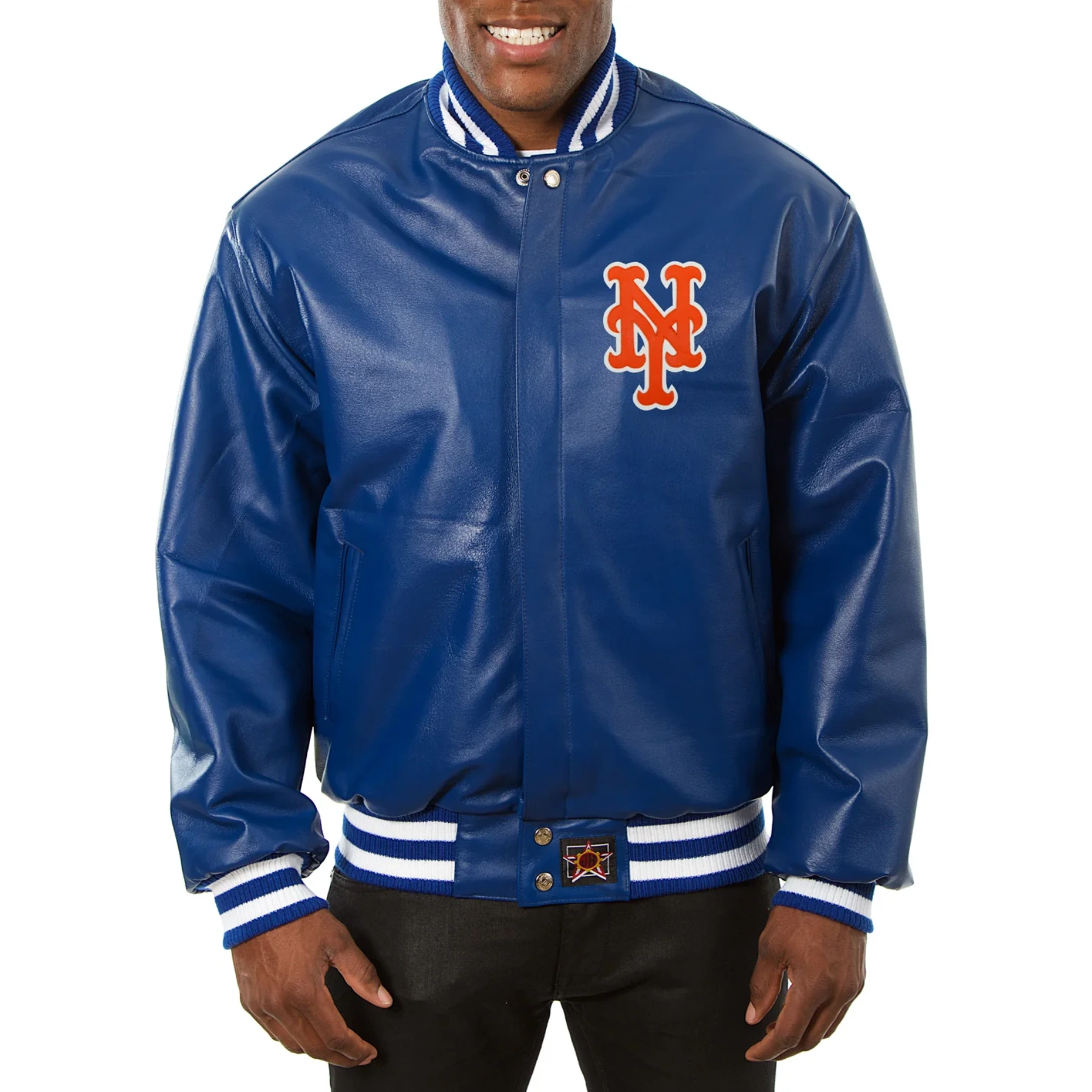 New York Mets Full Blue Full Leather Varsity Jacket