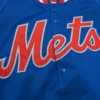 New York Mets Lightweight Satin Full-Snap Varsity Jacket 2