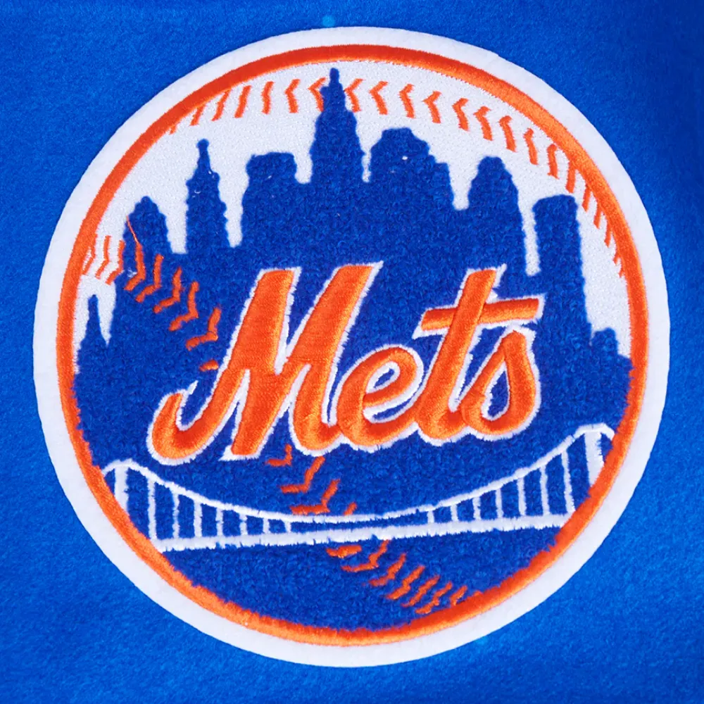 New York Mets Mashup Wool & Leather Varsity Jacket 4