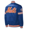 New York Mets Midfield Full-Snap Satin Varsity Jacket 1