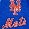 New York Mets Old English Full-Snap Satin Varsity Jacket – Blue 4