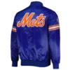 New York Mets Pick & Roll Full-Snap Satin Varsity Jacket 1