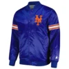 New York Mets Pick & Roll Full-Snap Satin Varsity Jacket