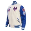 New York Mets Retro Classic Wool & Leather Varsity Jacket 2