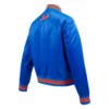 New York Mets Script Tail Women’s Satin Varsity Jacket 2