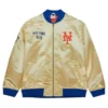 New York Mets Team OG 2.0 Satin Full-Zip Varsity Gold Jacket