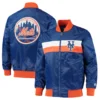 New York Mets The Ambassador Satin Varsity Jacket 3