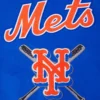 New York Mets Women’s Mashup Wool & Leather Varsity Jacket 5