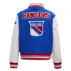 New York Rangers Retro Women’s Blue Wool Varsity Jacket 1