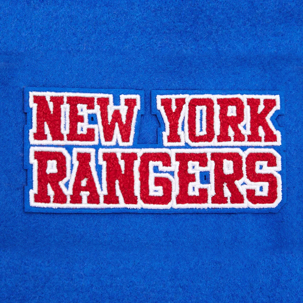 New York Rangers Retro Women’s Blue Wool Varsity Jacket 6
